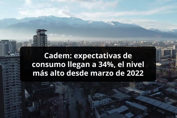 <p>DATA DF | Cadem: Expectativas de consumo llegan a 34%, nivel más alto desde marzo de 2022</p>