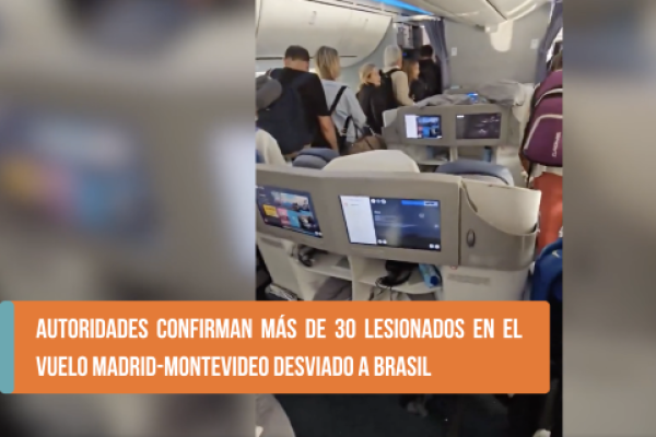 <p>Ahora en DF SUD | Autoridades confirman más de 30 lesionados por “fuerte turbulencia” en vuelo de Air Europa con destino a Uruguay</p>