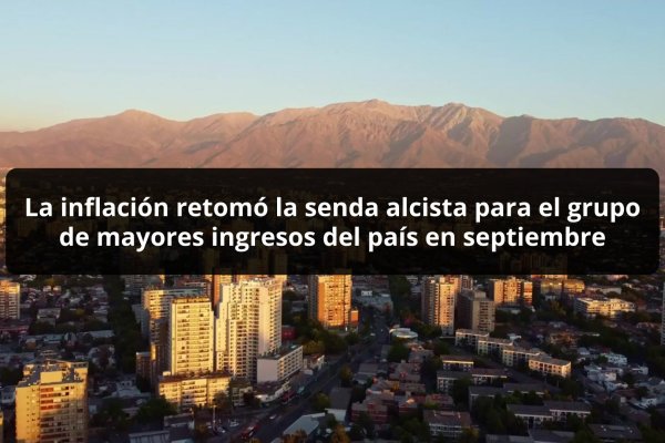 <p>DATA DF | La inflación retomó la senda alcista para el grupo de mayores ingresos del país en septiembre</p>
