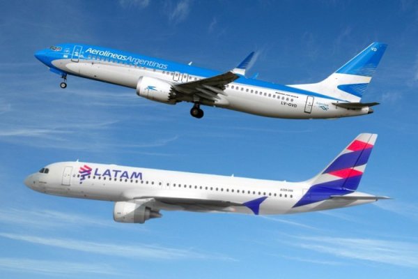 Latam y Aerolíneas Argentinas sellan acuerdo de códigos compartidos en todos los países donde operan salvo Chile