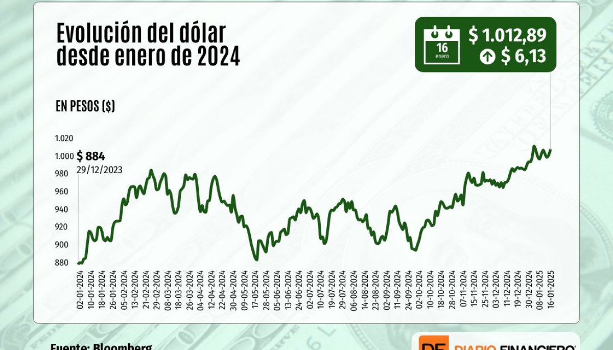 Dólar cierra con alza moderada: Se estabiliza sobre los $1.010