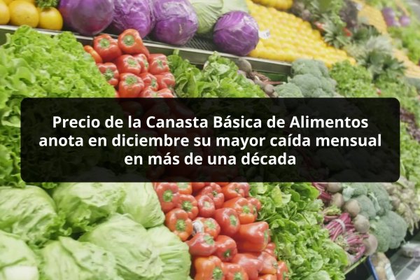<p>DATA DF | Precio de la Canasta de Alimentos anota en diciembre su mayor caída mensual en más de una década</p>