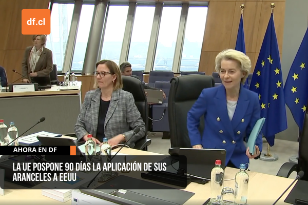 <p>Ahora en DF | La UE pospone 90 días la aplicación de sus aranceles a EEUU</p>