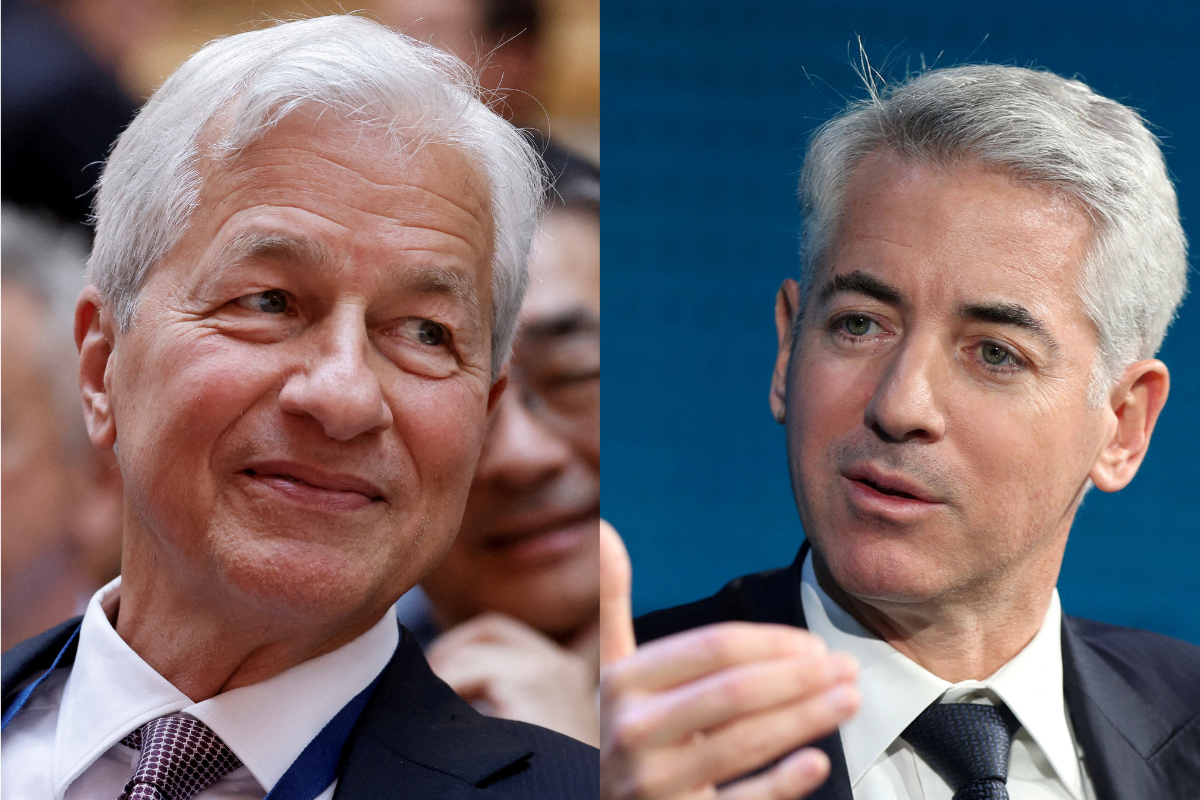 <p>Jamie Dimon y Bill Ackman, los toros de Wall Street que influyeron en Trump para pausar los aranceles</p>