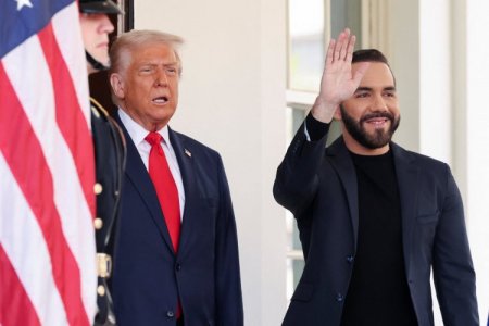 <p>Trump recibe a Bukele en la Casa Blanca y le agradece por aceptar a migrantes expulsados de EEUU</p>