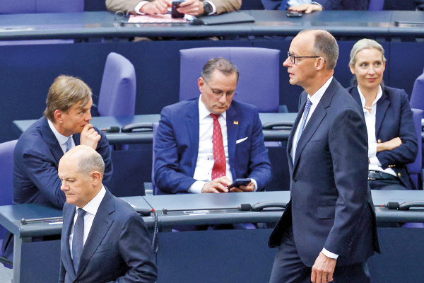 <p>Merz no consiguió la mayoría en el Bundestag en la primera votación, algo inédito en la historia de posguerra alemana. Foto: Reuters</p>