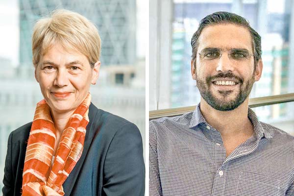 <p>Vicepresidenta senior de Moody´s, Kathrin Muehlbronner. Manuel Orozco, analista de soberanos de Standard & Poor´s (S&P). </p>