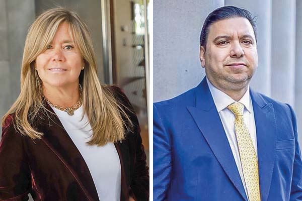 <p>Gina Ocqueteau se convierte en la primera mujer en liderar la minera. Gonzalo Guerrero, expresidente, asume como vicepresidente de la mesa. Fotos: Julio Castro y Archivo</p>