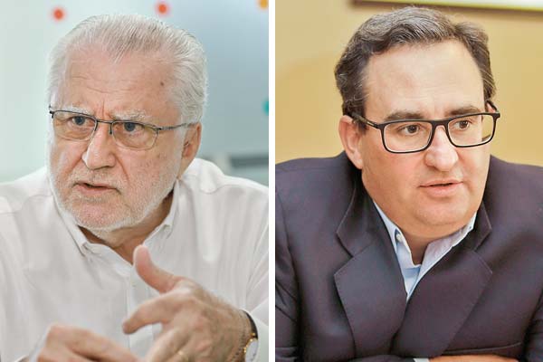 <p>Máximo Pacheco, presidente del directorio de Codelco. Francisco Javier Errázuriz Ovalle, líder del grupo Errázuriz. Fotos: Verónica Ortíz y Julio Castro</p>