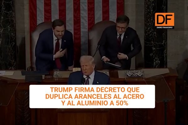 <p>Ahora en DF | Trump firma el decreto que duplica desde este miércoles los aranceles al acero y al aluminio a 50%</p>