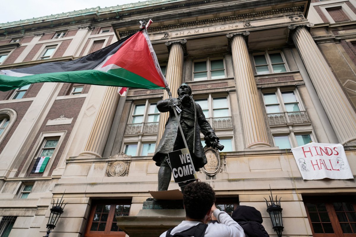 <p>Estudiantes manifestantes en la Universidad de Columbia en 2024</p>