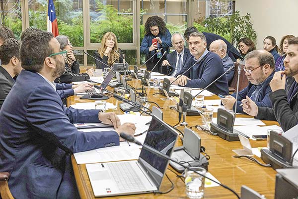 El ministro del Trabajo (s), Pablo Chacón, estuvo en la sesión. Foto: Senado