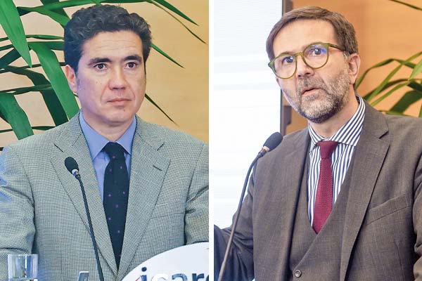 <p>Ignacio Briones y Francisco Saffie fueron parte del encuentro de Icare. Foto: Aton y Archivo</p>
