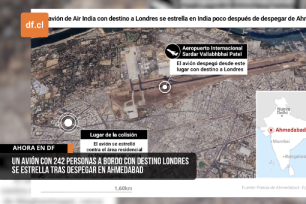 <p>Ahora en DF | Un avión con 242 personas a bordo con destino a Londres se estrella tras despegar en Ahmedabad</p>