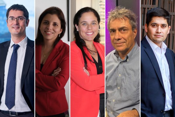 <p>De izquierda a derecha: el economista jefe de BTG Pactual, Pablo Cruz; la economista de Zahler & Co., Claudia Martínez; la economista jefa de Prudential AGF, Carolina Grünwald; el gerente general de Gemines, Tomás Izquierdo; y el socio de Valting Consulting, Hermann González.</p>