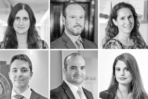 <p>Carolina Abuauad, analista senior de estrategias de inversión de Vinci Compass. Diego Gianelli, director de economía y estrategia global de mercado de Moneda Patria Investments. Macarena García, economista senior de Libertad y Desarrollo. Reinaldo Salazar, gerente de estudios de la Sociedad Nacional de Minería (Sonami). Andrés Sansone, economista de Banco Santander. Vivian Norambuena, economista senior del Banco Mundial. Fotos: Julio Castro y Archivo</p>