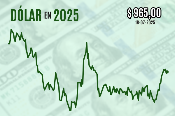 <p>Dólar rebota y cierra con leve alza sobre $ 960 mientras apuesta de extranjeros le fija un piso a la divisa</p>