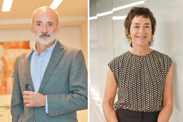 <p>El socio de Spencer Stuart, Pepe Barroilhet. La directora ejecutiva del Centro de Gobierno Corporativo UC, Alejandra Wood. Fotos: Julio Castro y Archivo</p>