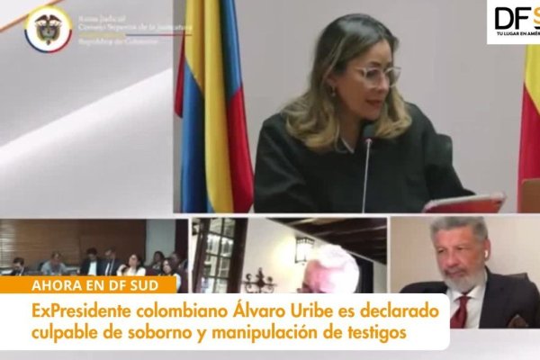 <p>Ahora en DF SUD | Fallo histórico: exPresidente colombiano Álvaro Uribe es declarado culpable de soborno y manipulación de testigos</p>