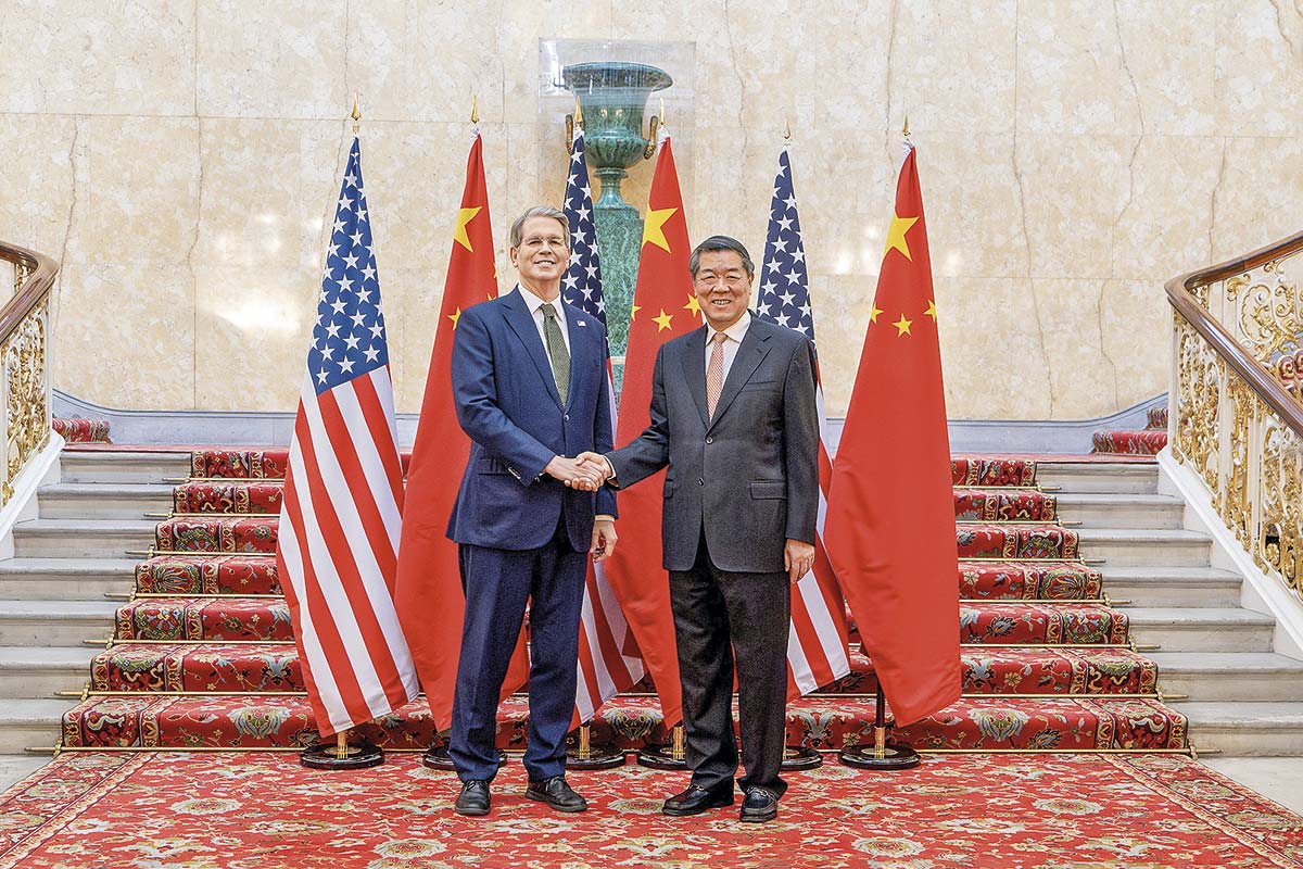 <p>El Secretario del Tesoro de EEUU, Scott Bessent, y el viceprimer ministro de China, He Lifeng, encabezaron las negociaciones en Estocolmo. Foto: Reuters</p>