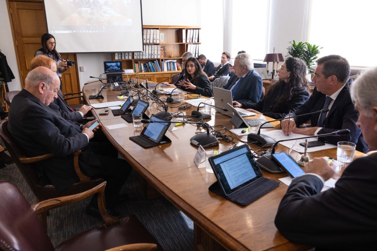<p>La subsecretaria Sanhueza y el canciller expusieron ayer en el Senado. Foto: Senado</p>