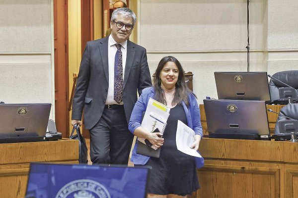 <p>El ministro de Hacienda, Mario Marcel, junto a la directora de Presupuestos, Javiera Martínez, en el Congreso. Foto: Aton</p>