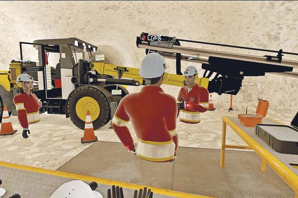 <p>Metaverso de una faena minera subterránea de la startup Minverso. Foto: Minverso</p>