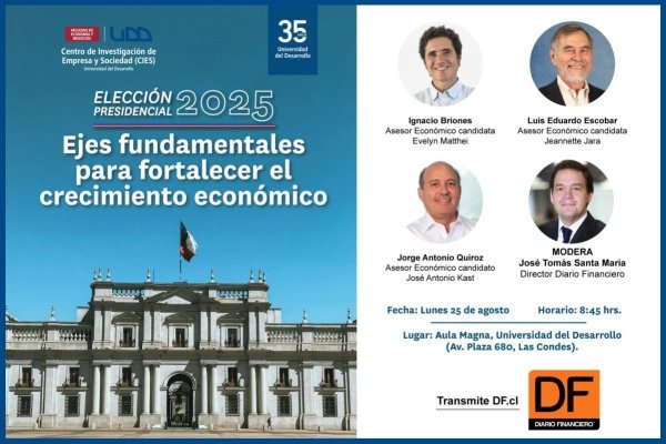 <p>DF Live | Sigue en vivo el seminario Presidenciales 2025: Ejes fundamentales para fortalecer el crecimiento económico</p>