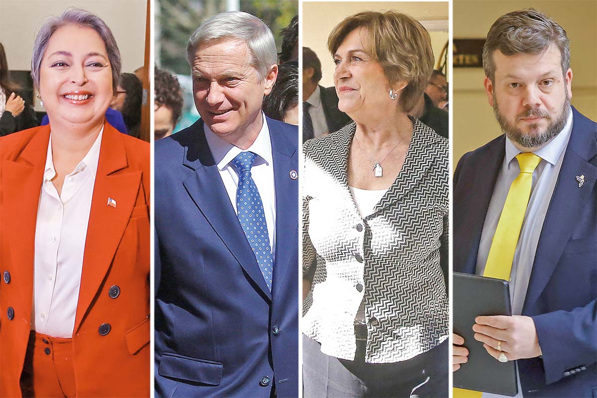 <p>Jeannette Jara, candidata Unidad por Chile. José Antonio Kast, candidato Partido Republicano. Evelyn Matthei, candidata Chile Vamos. Johannes Kaiser, candidato Partido Nacional Libertario. Fotos: Aton</p>