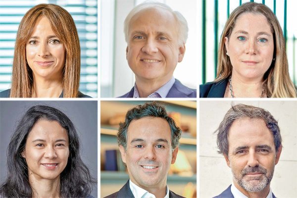 Diana Rivera, socia de Cuatrecasas en España. Juan Vigón, basado en Madrid, socio del grupo corporativo de la oficina de Dentons en Chile. Jorge Perujo, socio de Ontier, España. Yoko Takagi, socia del departamento de Corporate en la oficina de DLA Piper España. Macarena Ravinet, socia de Cuatrecasas en Chile. Enrique Benítez, socio del área de Energía de Dentons en Chile.