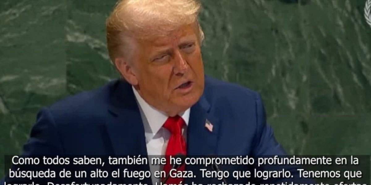 <p>Ahora en DF | Trump denuncia desde la ONU que reconocer el Estado palestino es una "recompensa" a Hamás</p>