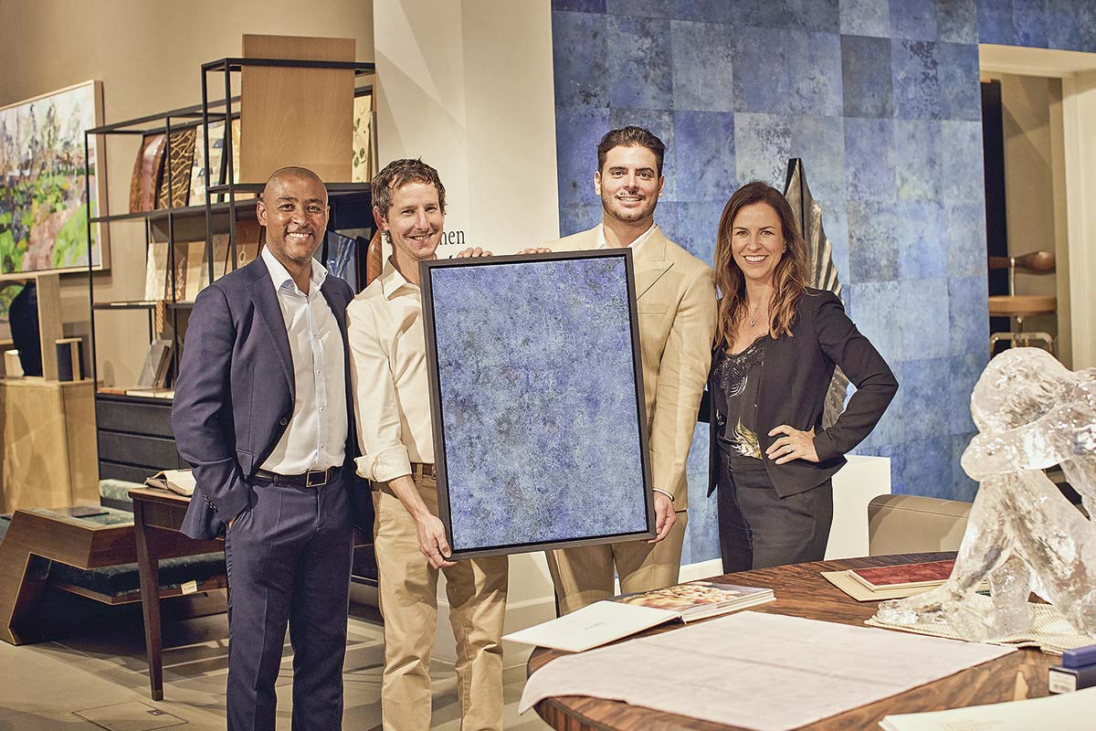 <p>George Gregan, José Miguel Figueroa, Hernán Rebolledo y Caroline Brewin, durante el lanzamiento en Linley.</p>