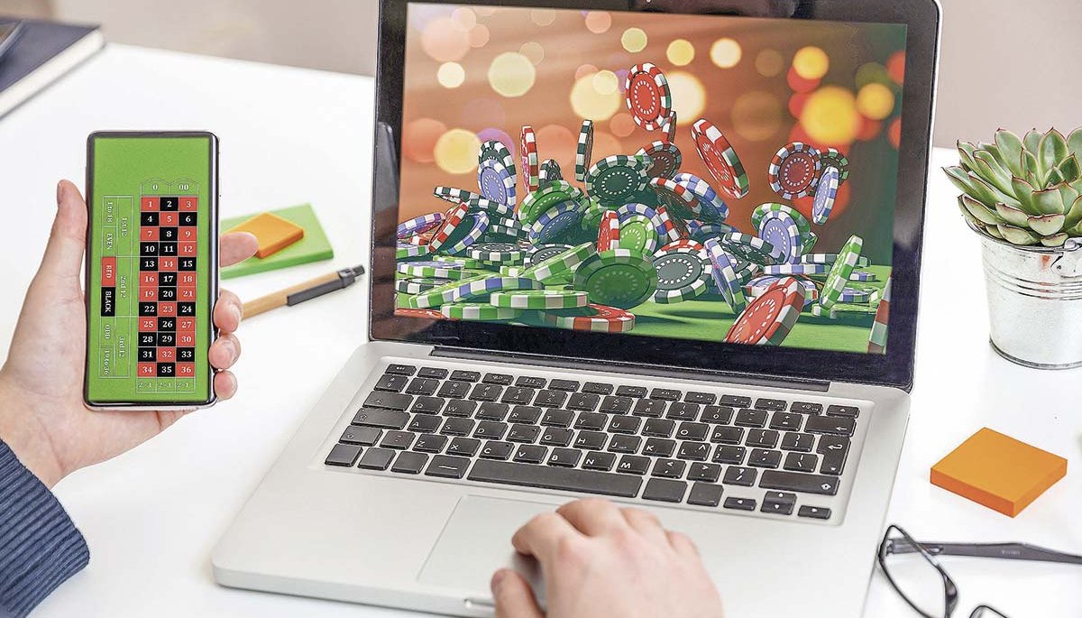 Online casino platform design on computer and mobile