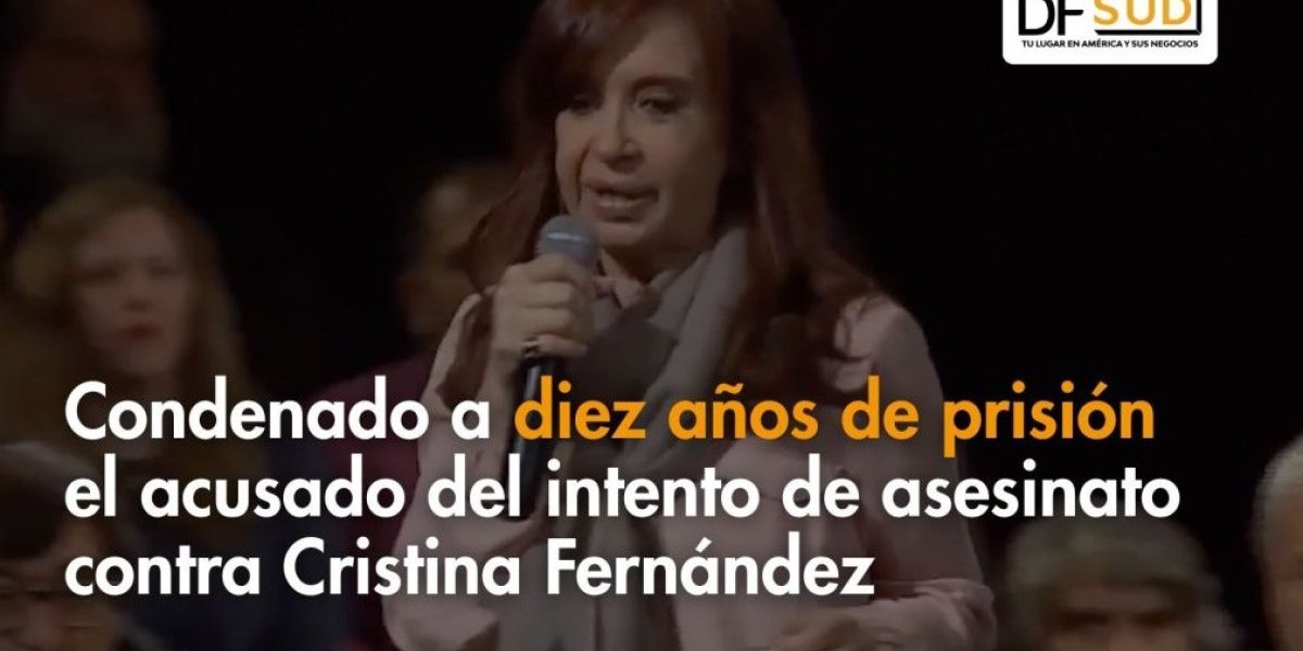 <p>Ahora en DF SUD | Acusado del intento de asesinato contra Cristina Fernández es condenado a diez años de prisión</p>
