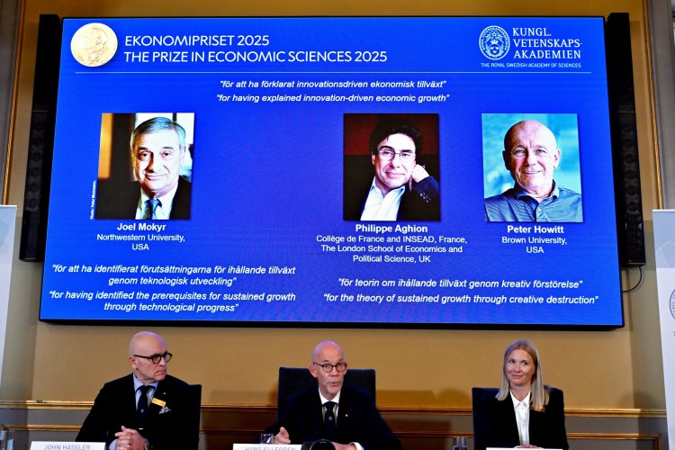 <p>Joel Mokyr, Philippe Aghion y Peter Howitt ganan el Premio Nobel de Economía 2025</p>