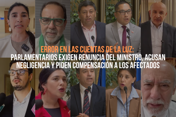 <p>Ahora en DF | Error en las cuentas de la luz: parlamentarios exigen renuncia del ministro, acusan negligencia y piden compensación a los afectados</p>