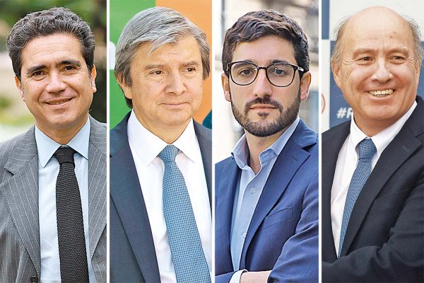 <p>Ignacio Briones, equipo económico de Evelyn Matthei. Gonzalo Sanhueza, equipo económico de Evelyn Matthei. Nicolás Bohme, equipo económico de Jeannette Jara. Jorge Quiroz, equipo económico de José Antonio Kast. Fotos: Aton</p>