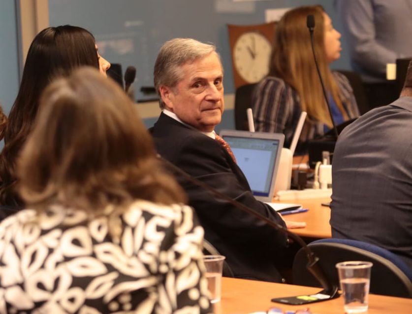 <p>El exgerente general de SQM, Patricio Contesse, en la audiencia de este miércoles. Foto: José Montenegro.</p>