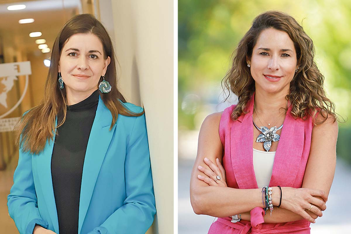 <p>La presidenta de la AAFP, Paulina Yazigi y la vicepresidenta ejecutiva de FIAP, Karol Fernández. Fotos: Julio Castro y Jonathan Duran</p>