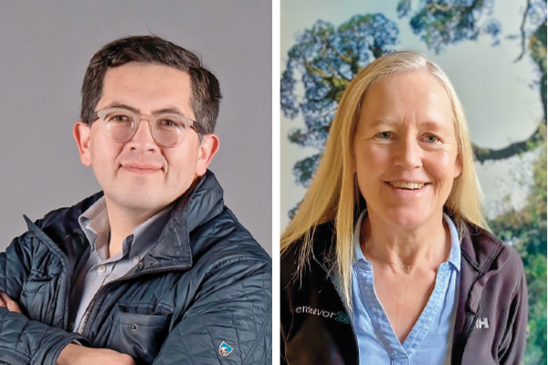 <p>Gonzalo Yun, manager Endeavor Atacama Anette Krohn manager Endeavor Patagonia</p>