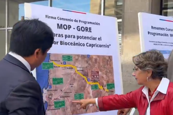 <p>MOP y GORE Antofagasta impulsan inversión récord de $ 600 mil millones para fortalecer el Corredor Bioceánico Capricornio</p>