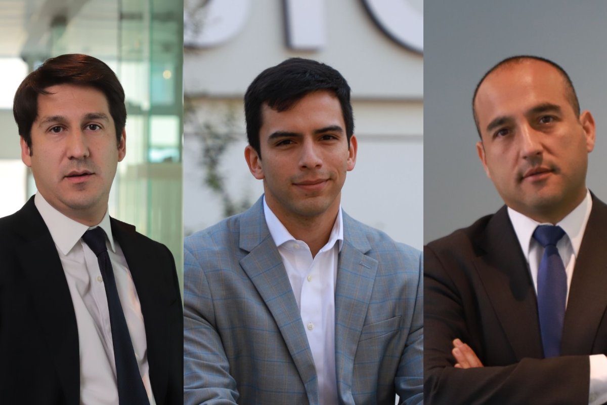 <p>De izquierda a derecha: Felipe Jaque, Marco Correa y César Guzmán.</p>