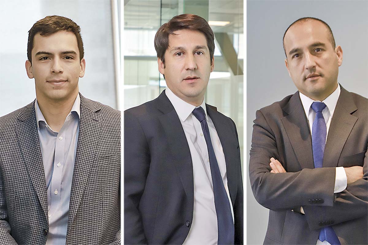 <p>De izquierda a derecha: Marco Correa, ahora será subgerente de Economía del banco ligado a los Matte. Felipe Jaque, economista jefe de BICE. César Guzmán, exgerente de Macroeconomía de Inversiones Security</p>