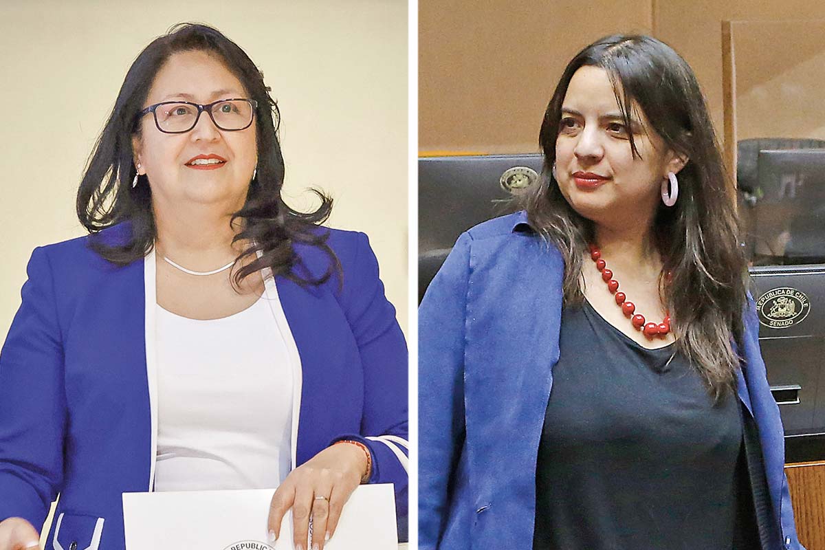 <p>Dorothy Pérez, contralora general de la República. Javiera Martínez, directora de Presupuestos. Fotos: Aton</p>