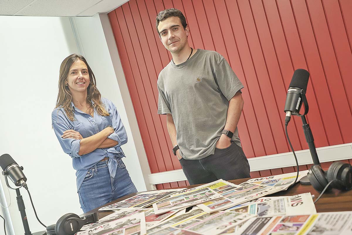 <p>María José Gutiérrez, editora jefa de DF MAS, y Juan Pablo Silva, fundador de MAS Pitch. Foto: Julio Castro</p>