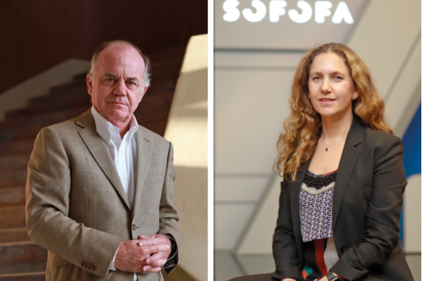 <p>Antonio Walker, presidente de la SNA. Rosario Navarro. presidenta de Sofofa. Fotos: Verónica Ortíz y Julio Castro</p>