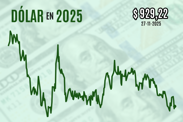 Dólar devuelve parte de su caída reciente y cierra próximo a $ 930 en medio del feriado de Acción de Gracias en EEUU