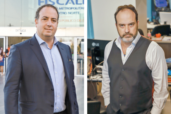 <p>El imputado por el Caso Factop y exGrupo Patio, Álvaro Jalaff. El socio de Factop e imputado en la causa, Daniel Sauer. Foto: Julio Castro</p>