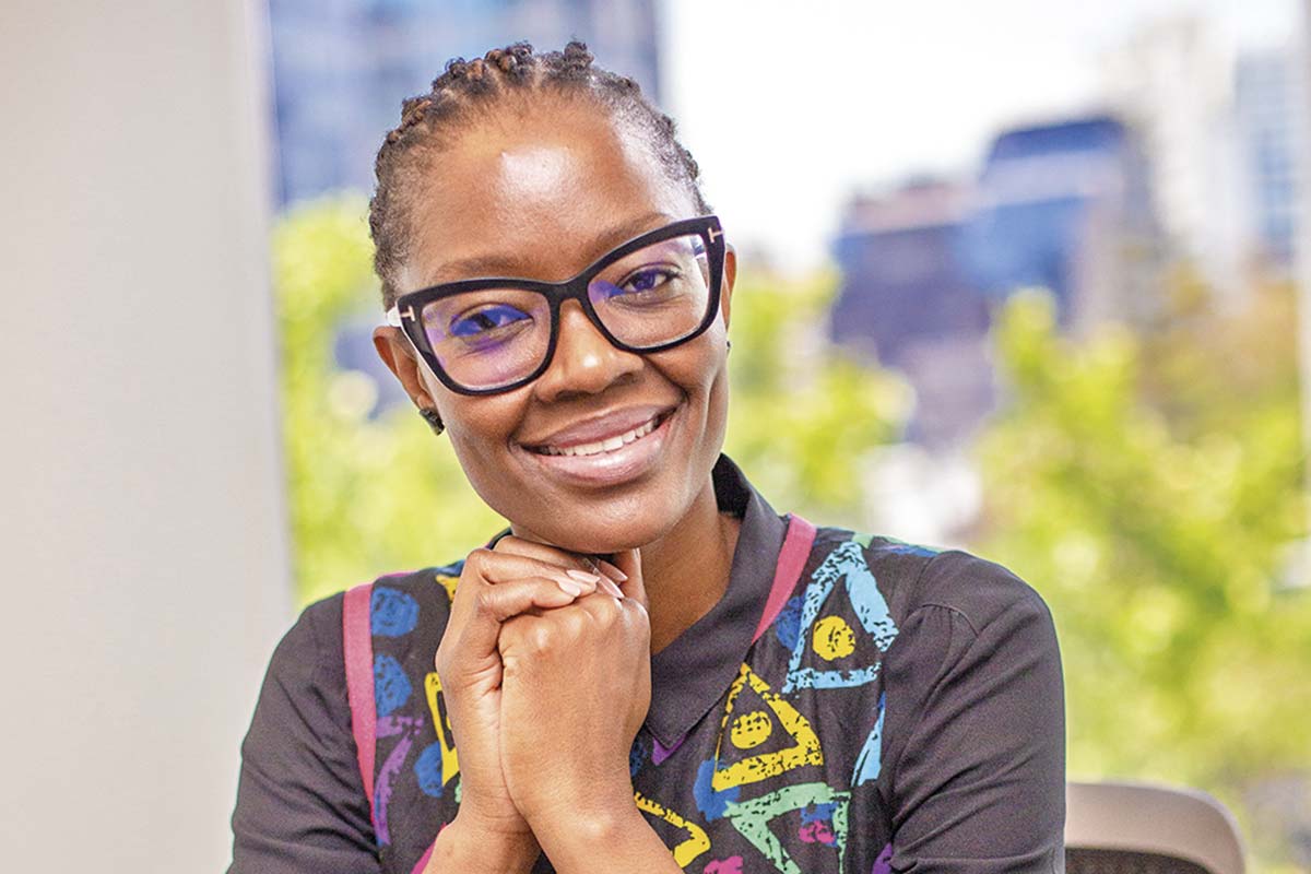 <p>Mogaleadi Seabela, presidenta Women in Mining Sudáfrica. Foto: Jonathan Duran</p>