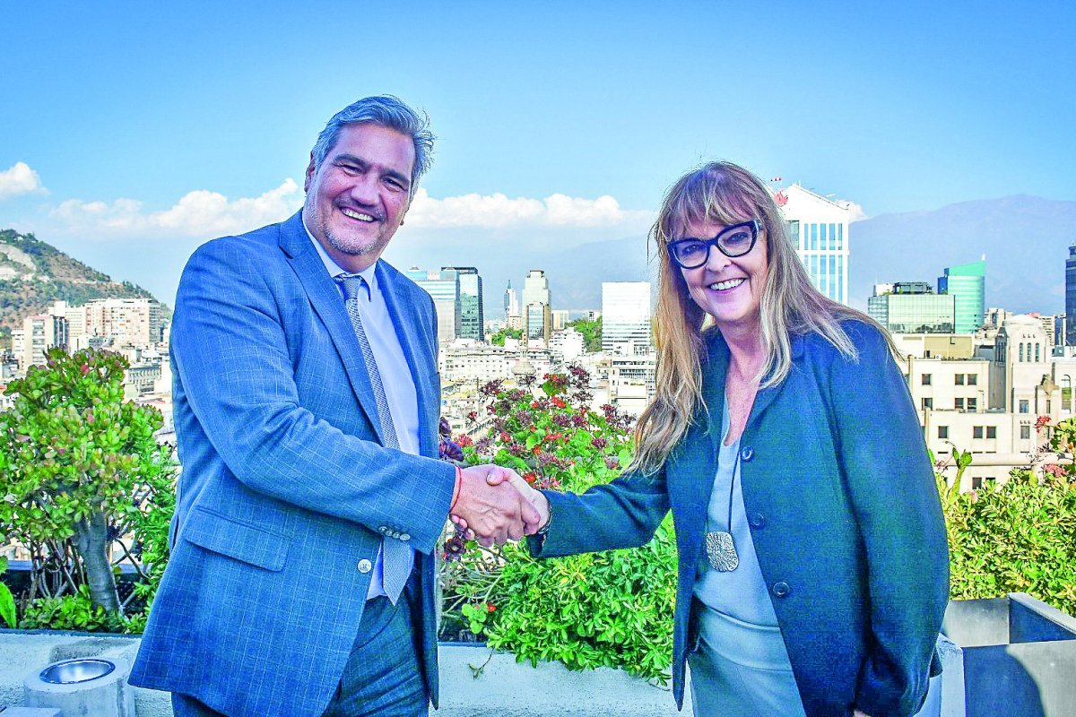 <p>El subsecretario (s) Alejandro Buvinic y la representante del Ministerio de Relaciones Exteriores de Brasil, Gisela Padovan.</p>